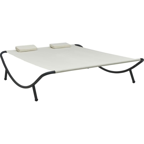 Chaise longue dextérieur Tissu Crème