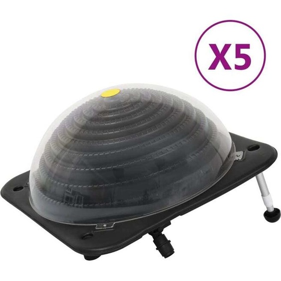 Chauffage solaire de piscine 5 pcs 75x75x36 cm PEHD Aluminium