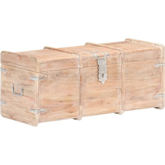 SYFAX™ Coffre de rangement 90x40x40 cm bois dacacia solide