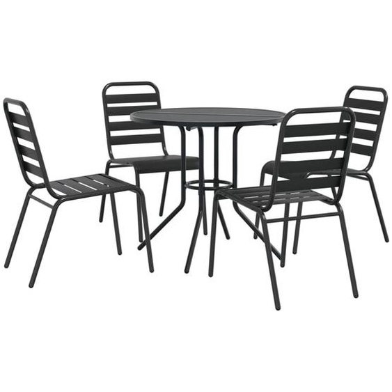 SYFAX™ Ensemble de chaises de jardin empilables 5 pcs anthracite