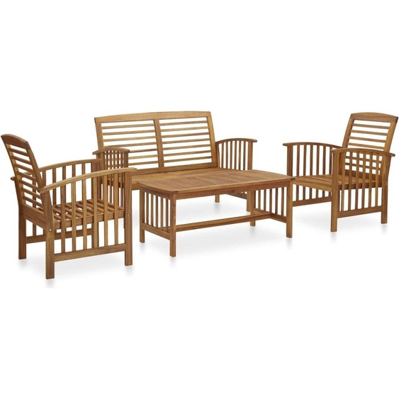 Salon de jardin 4 pcs Bois dacacia solide