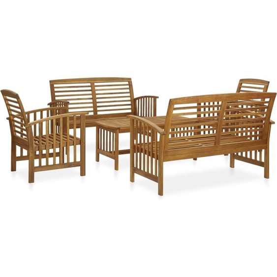 Salon de jardin 5 pcs Bois dacacia solide