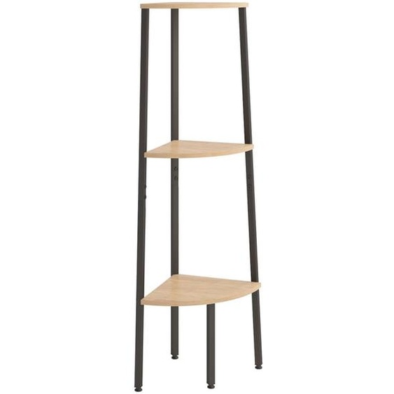 Étagère dangle 3 niveaux Marron clair et noir 45,5x31,5x120 cm