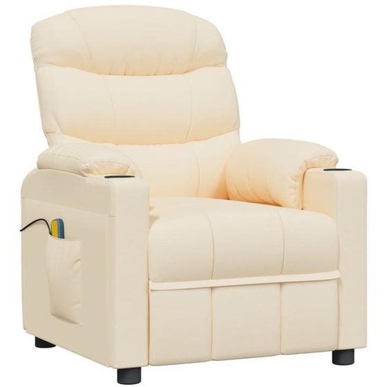 Fauteuil de massage Crème Tissu