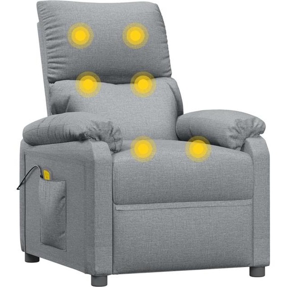 Fauteuil de massage Gris clair Tissu