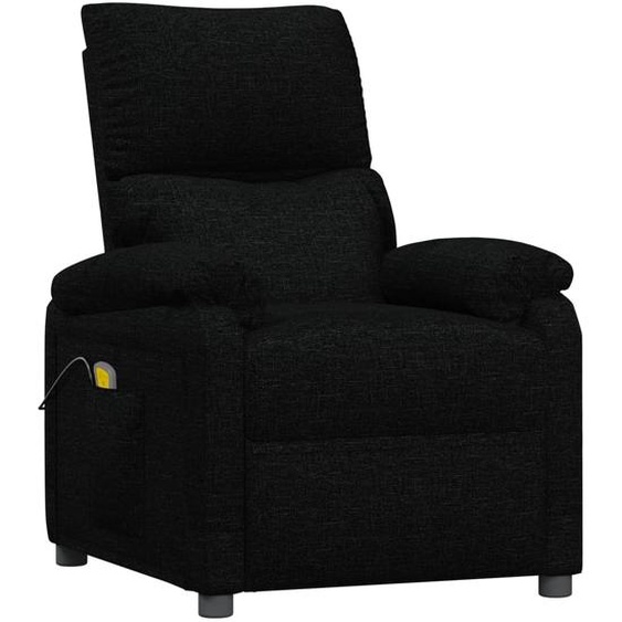 Fauteuil de massage Noir Tissu