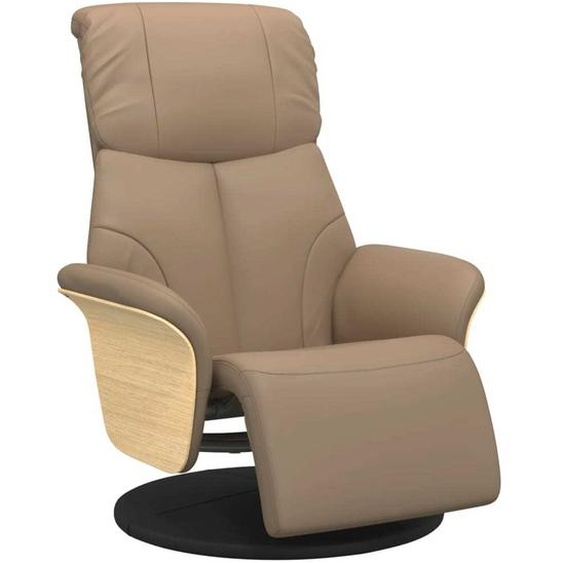 Fauteuil inclinable avec repose-pieds cappuccino similicuir