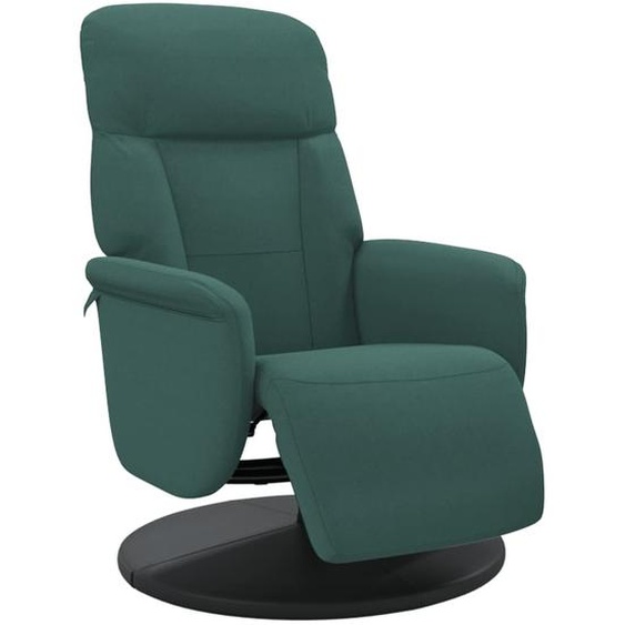 Fauteuil inclinable avec repose-pied vert foncé velours