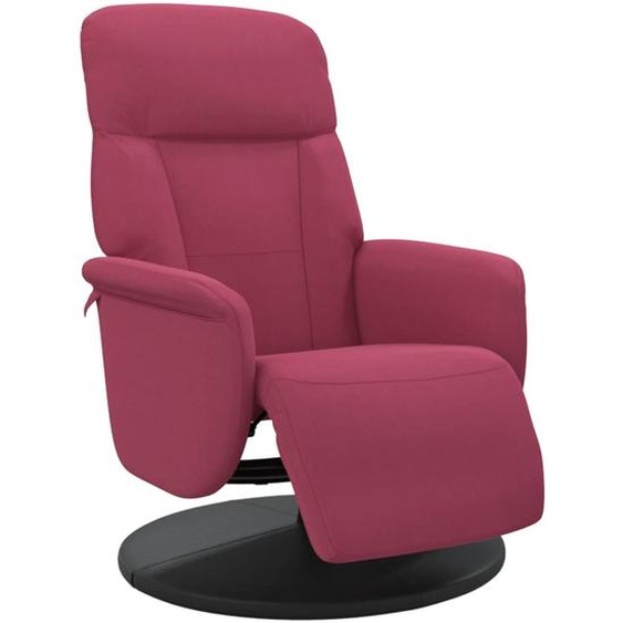Fauteuil inclinable avec repose-pied rouge bordeaux velours