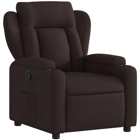 Fauteuil inclinable Marron foncé Tissu