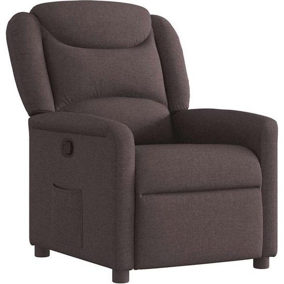 Fauteuil inclinable Marron foncé Tissu