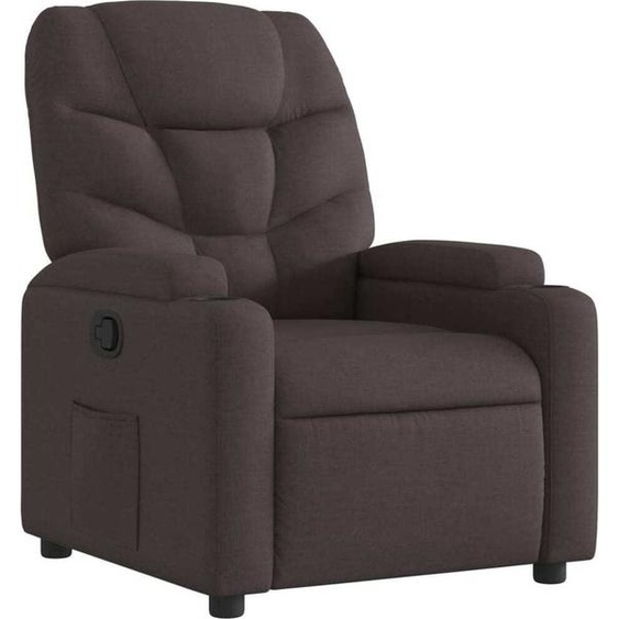 Fauteuil inclinable Marron foncé Tissu