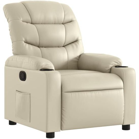 Fauteuil inclinable Crème Similicuir