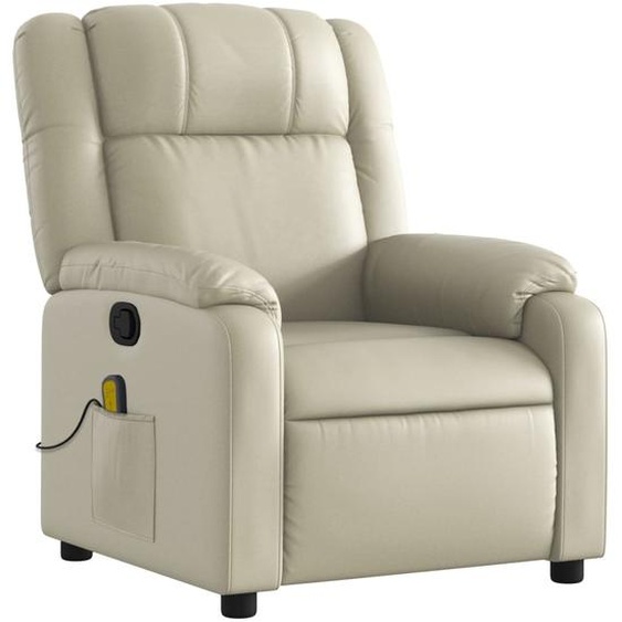 Fauteuil inclinable Crème Similicuir