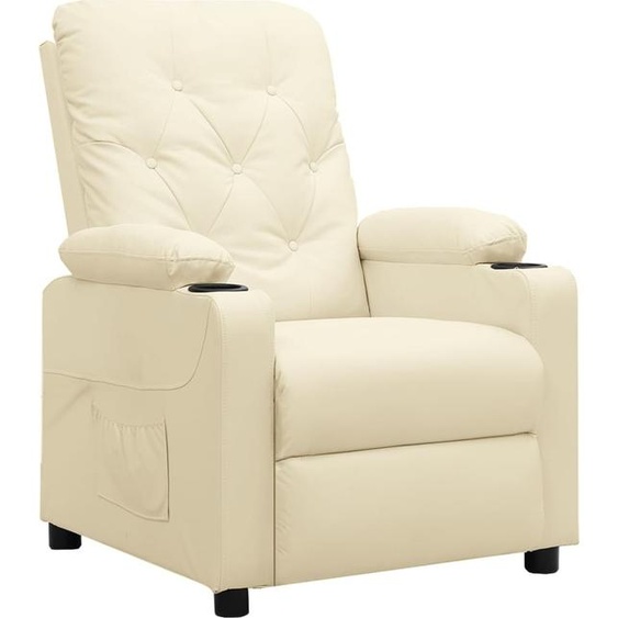 Fauteuil inclinable Crème Similicuir
