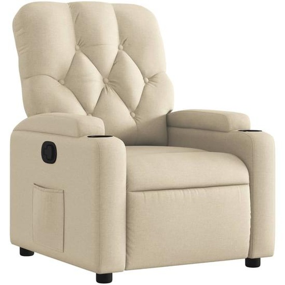 Fauteuil inclinable Crème Tissu