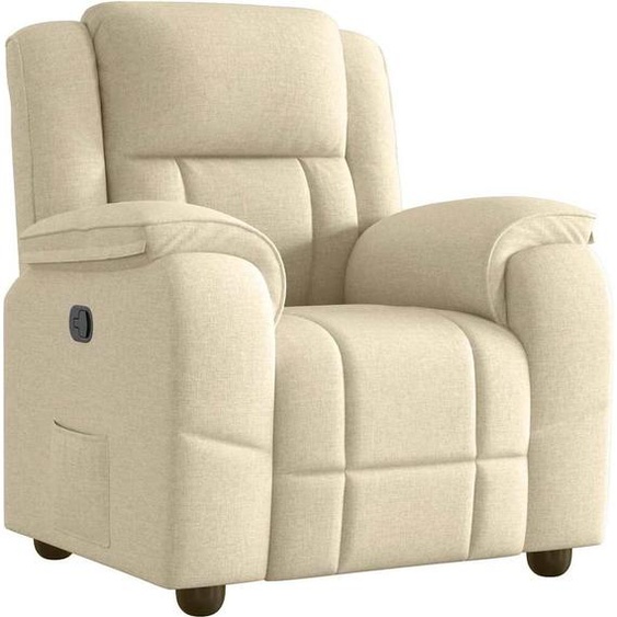 Fauteuil inclinable Crème Tissu