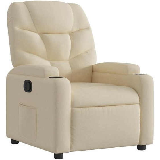Fauteuil inclinable Crème Tissu