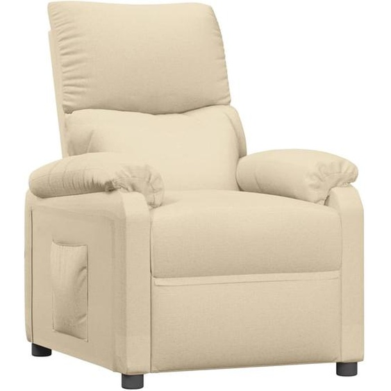 Fauteuil inclinable Crème Tissu