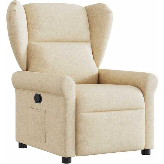 Fauteuil inclinable Crème Tissu