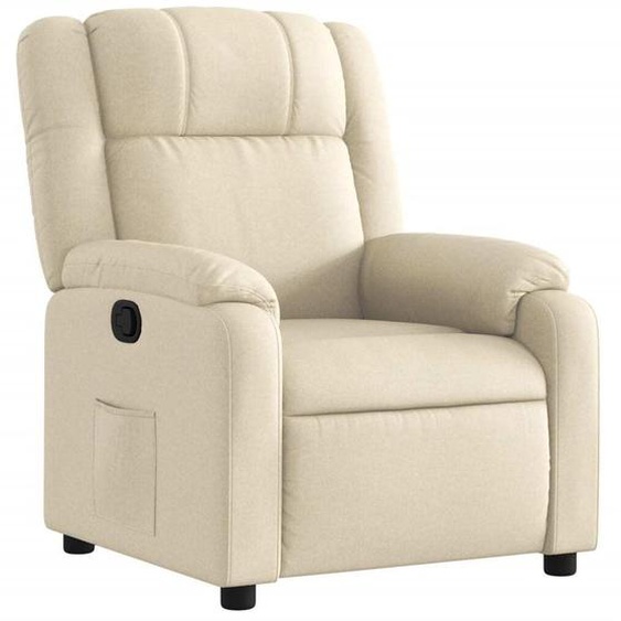 Fauteuil inclinable Crème Tissu