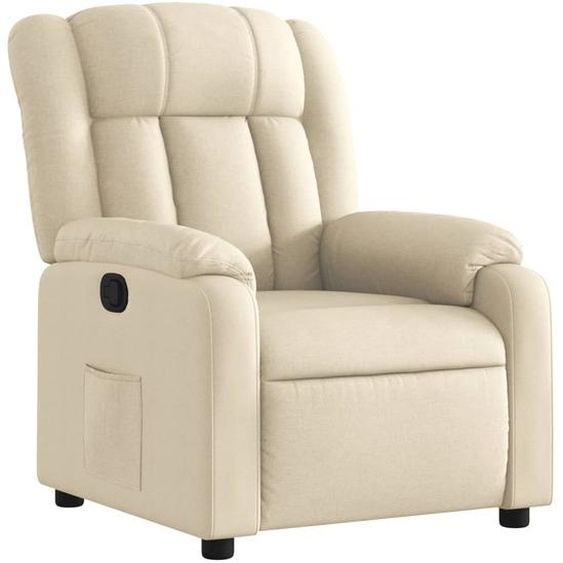 Fauteuil inclinable Crème Tissu