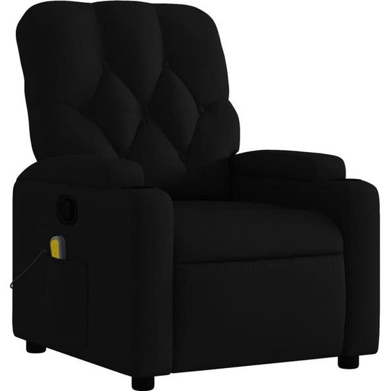 SYFAX™ Fauteuil de massage inclinable noir tissu