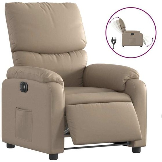 Fauteuil inclinable électrique Cappuccino Similicuir