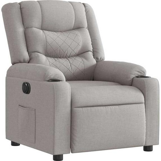 Fauteuil inclinable électrique gris nuage tissu