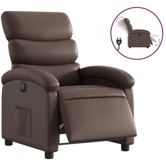 Fauteuil inclinable électrique Marron Similicuir