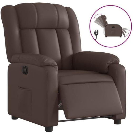 Fauteuil inclinable électrique Marron Similicuir
