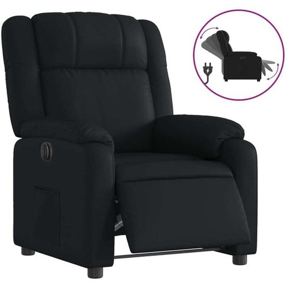 Fauteuil inclinable électrique Noir Similicuir