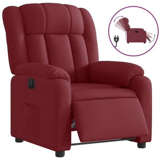 Fauteuil inclinable électrique Rouge bordeaux Tissu