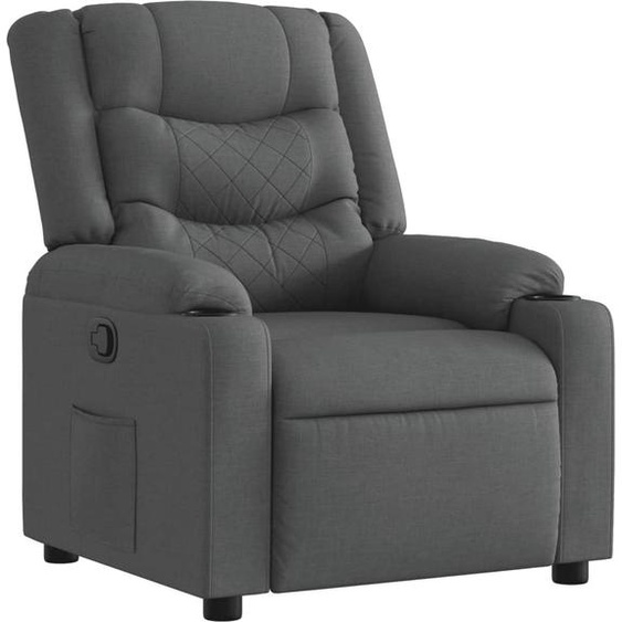 Fauteuil inclinable Gris foncé Tissu