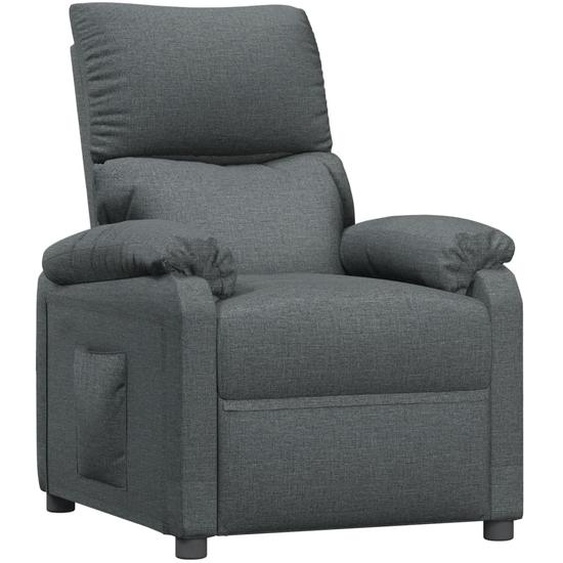 Fauteuil inclinable Gris foncé Tissu