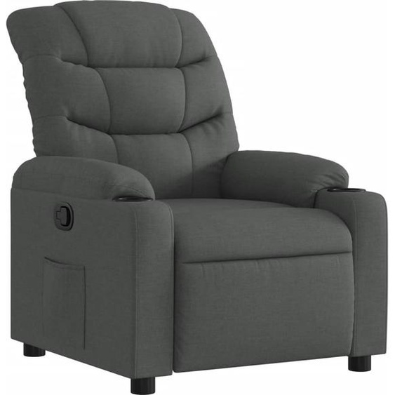 Fauteuil inclinable Gris foncé Tissu