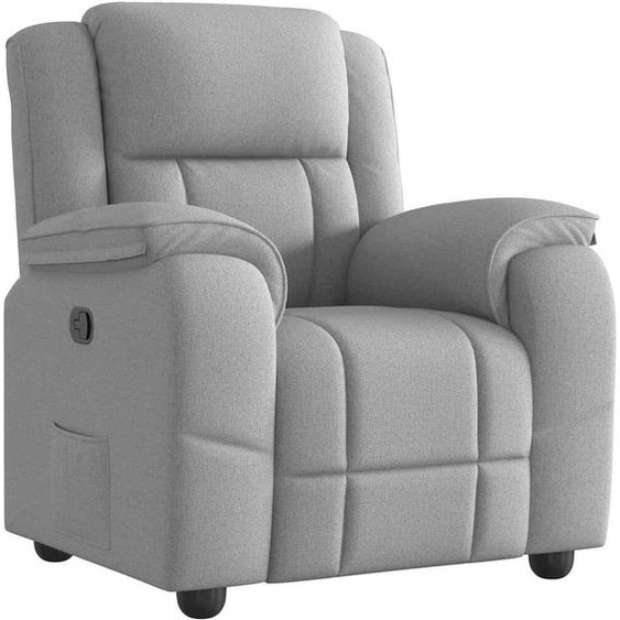 Fauteuil inclinable gris nuage tissu
