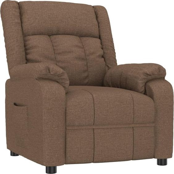 Fauteuil inclinable Marron Tissu