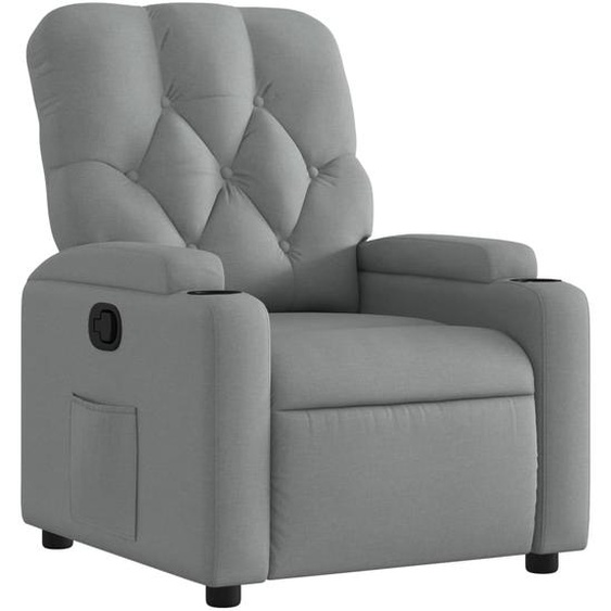 Fauteuil inclinable Gris clair Tissu