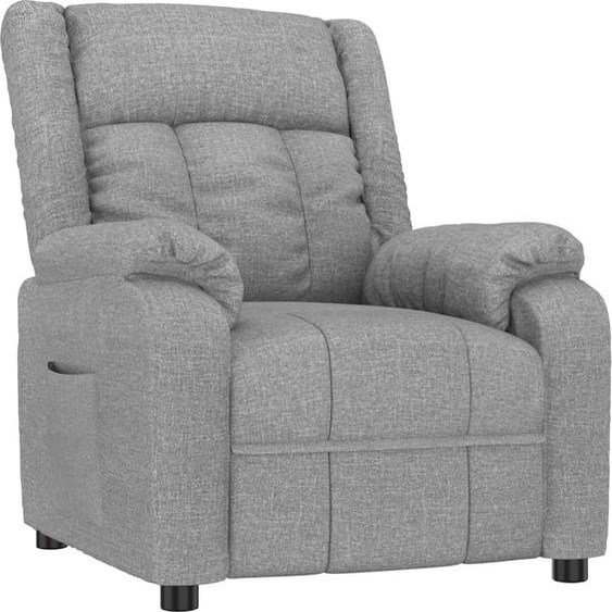 Fauteuil inclinable Gris clair Tissu