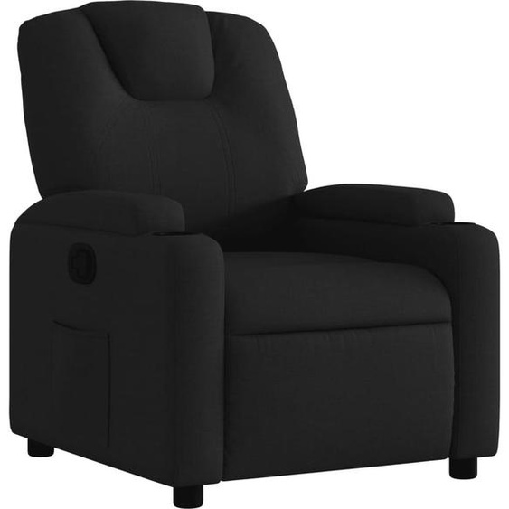 Fauteuil inclinable en tissu noir