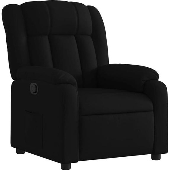 Fauteuil inclinable en tissu noir
