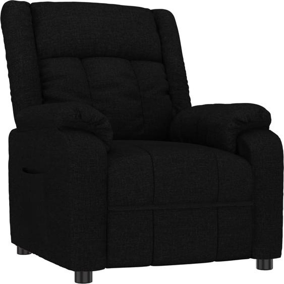 Fauteuil inclinable Noir Tissu