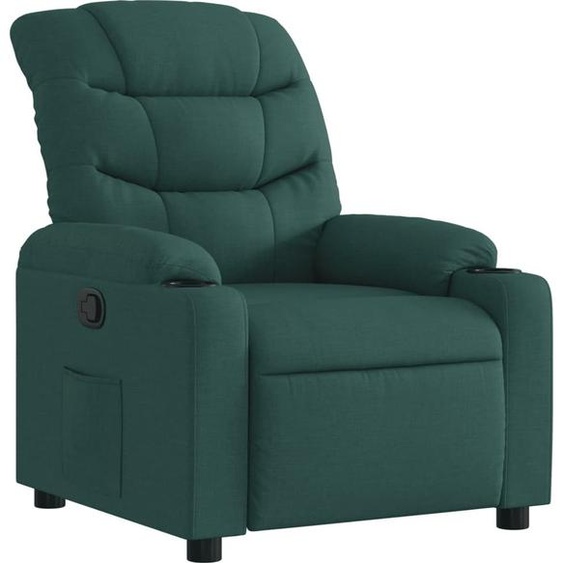 Fauteuil inclinable Vert foncé Tissu