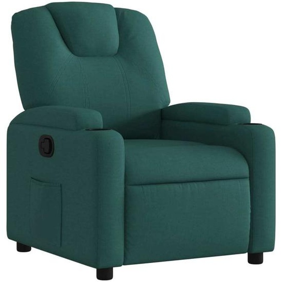 Fauteuil inclinable Vert foncé Tissu