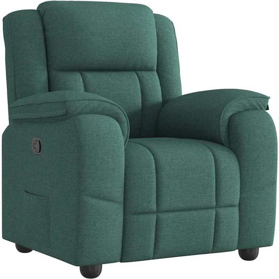 Fauteuil inclinable Vert foncé Tissu