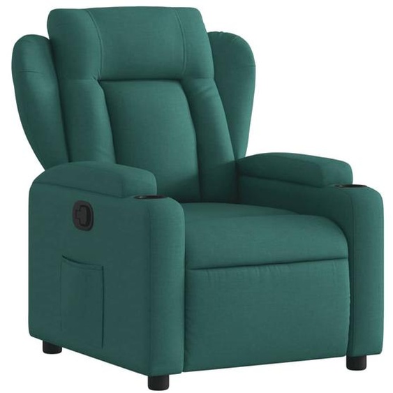 Fauteuil inclinable Vert foncé Tissu