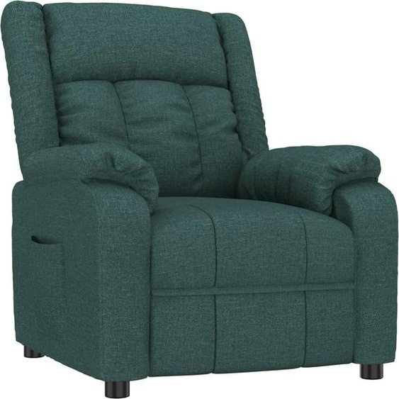 Fauteuil inclinable Vert foncé Tissu