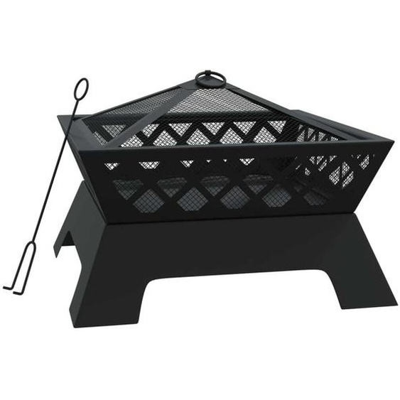 SYFAX™ Foyer avec tisonnier 50 cm XXL acier