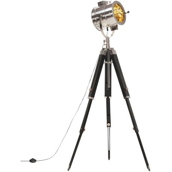 Lampadaire à trépied Bois de manguier massif 165 cm